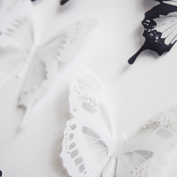 18 sztuk/partia 3d Crystal Butterfly naklejki ścienne piękne motyle Art naklejki Home decor naklejki dekoracje ślubne na ścianie 6